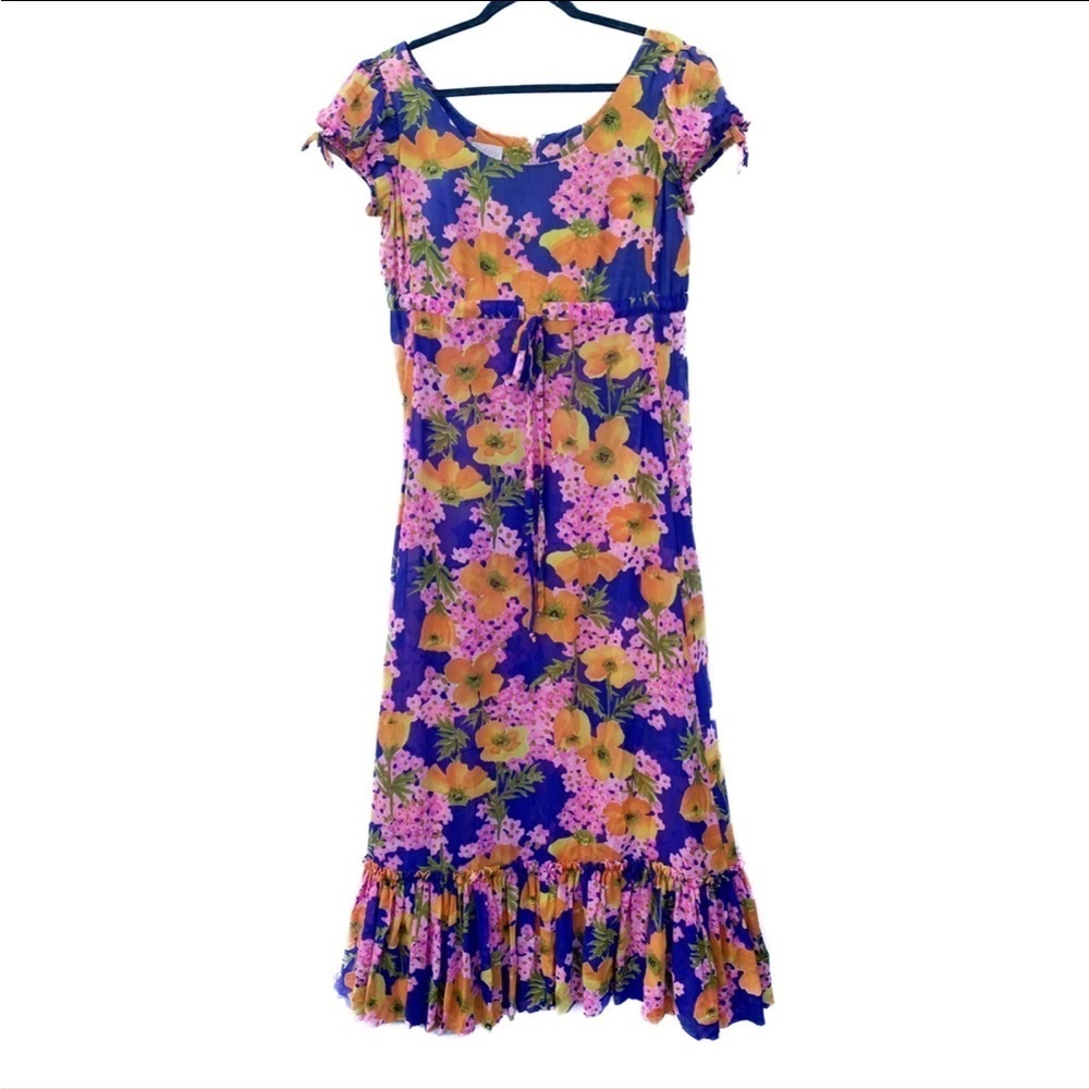 Lilly Pulitzer Vintage 1960’s ‘The Lilly’ Multicolor Floral Maxi Dress Rare